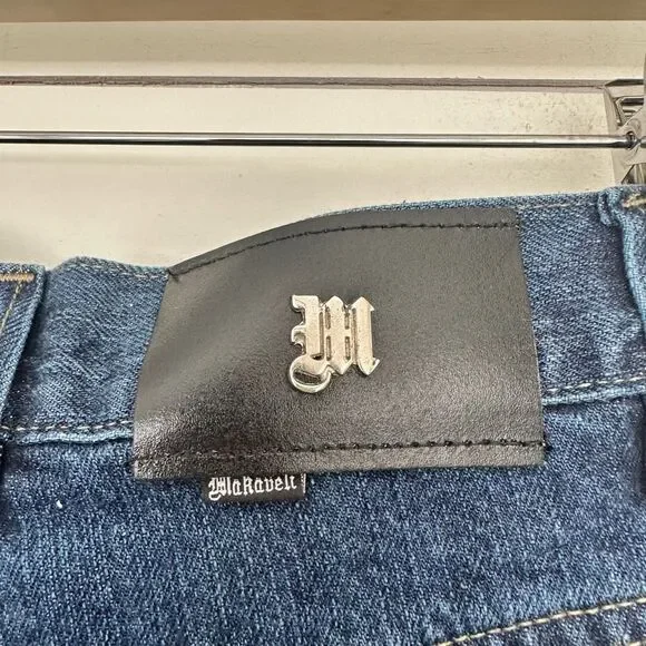 Makaveli Boys Blue Denim Patterned 14 Tupac 90s Y2K Jeans NWT 2Pac - Picture 5 of 8